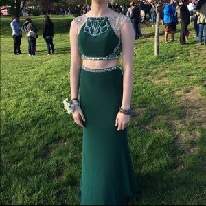 Green sparkly Prom dress